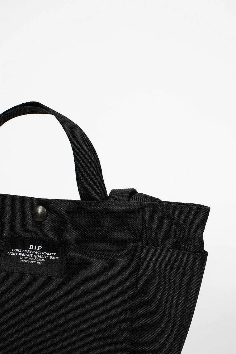 BAGSINPROGRESS Small Side Pocket Tote Black| Bags