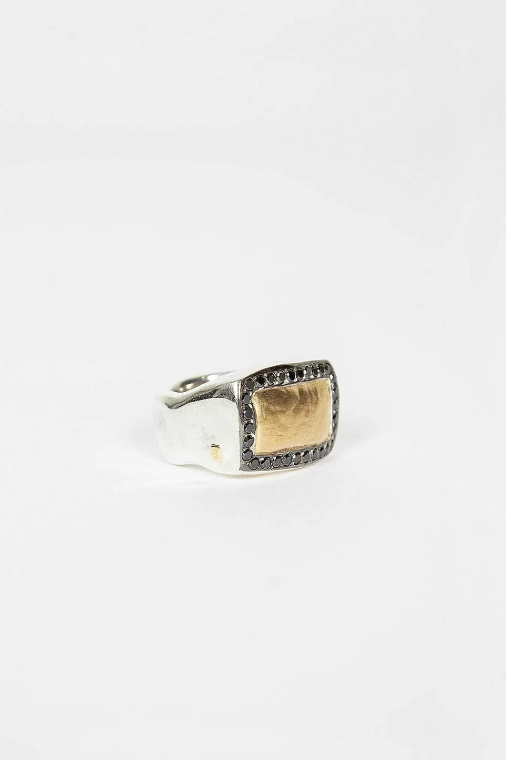 Rosa Maria Solid Yellow Gold Black Diamond Ring| Rings