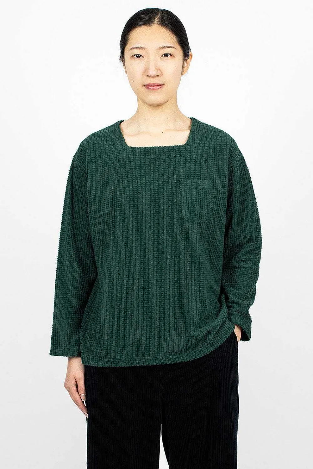 Engineered Garments FWK Square Neck Shirt Forest| Tops
