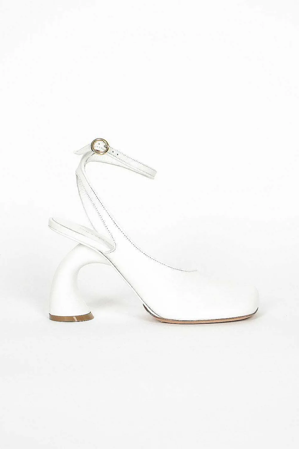 Dries Van Noten Square Toe Heel White| Shoes