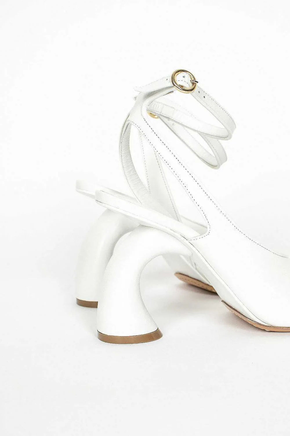 Dries Van Noten Square Toe Heel White| Shoes