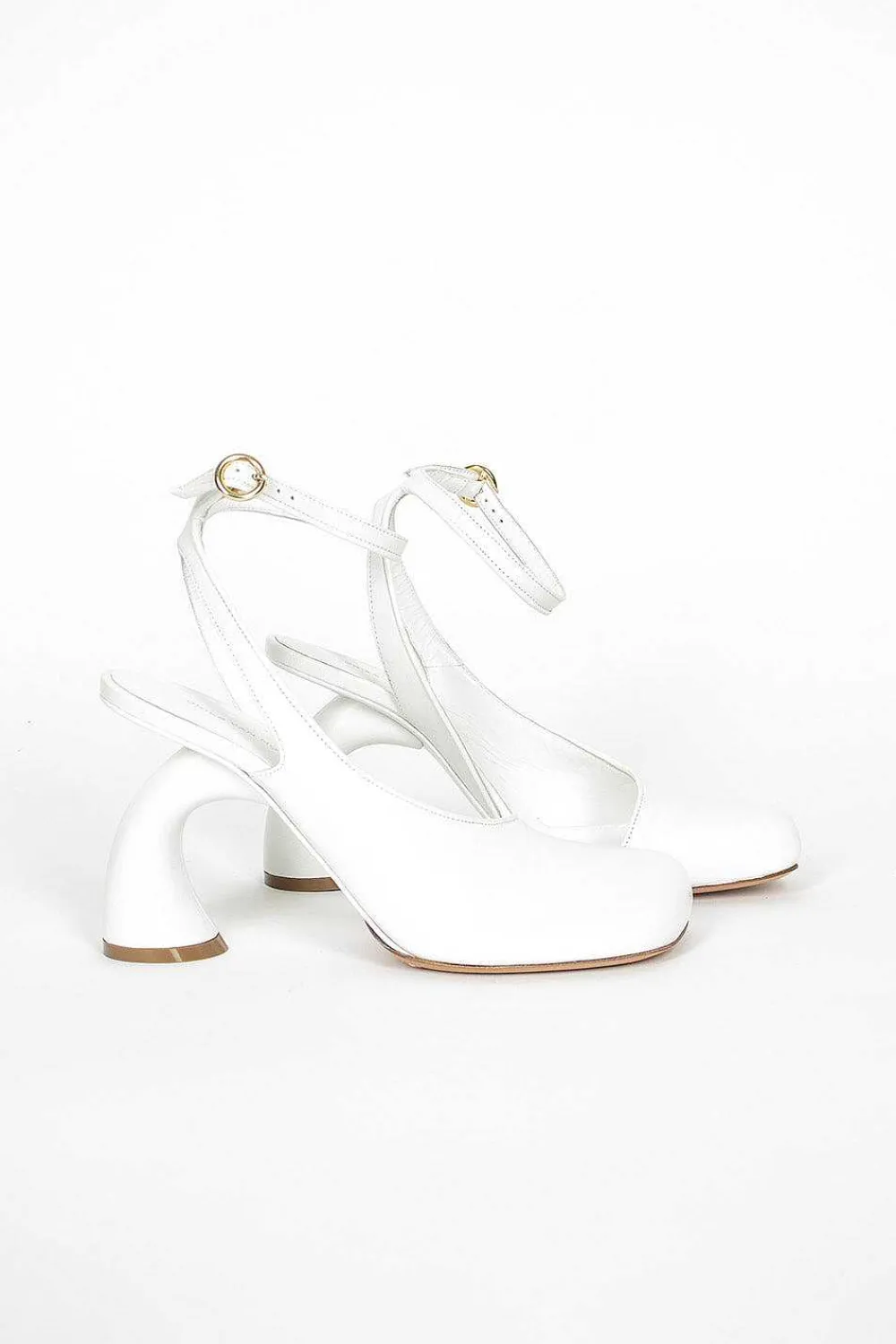 Dries Van Noten Square Toe Heel White| Shoes