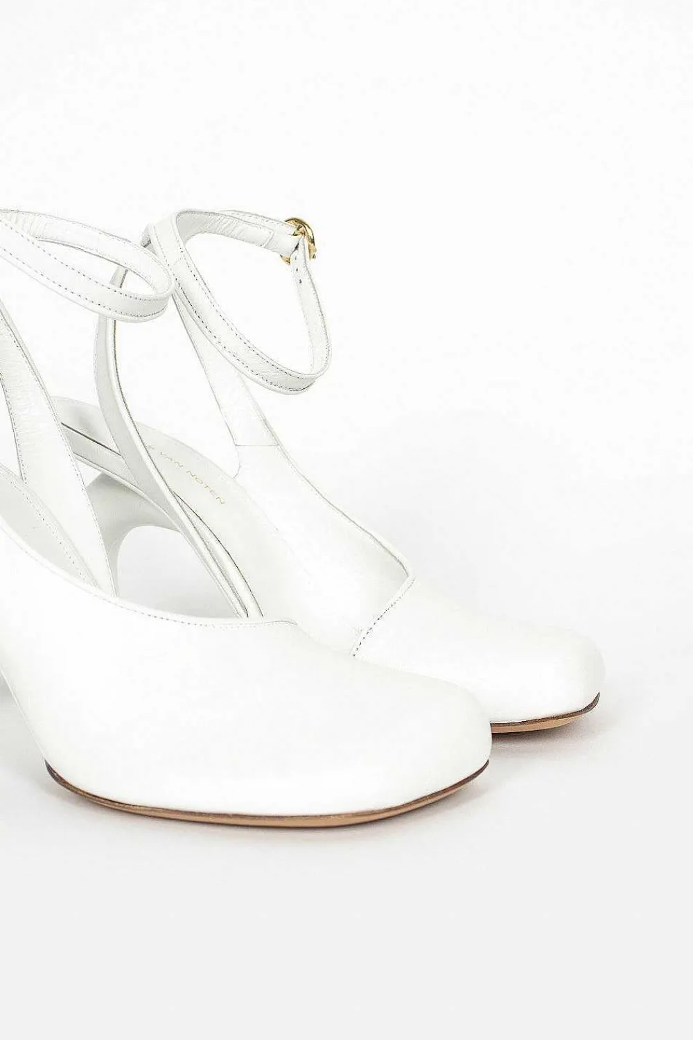 Dries Van Noten Square Toe Heel White| Shoes