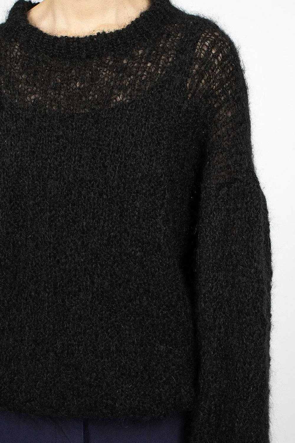Casey Casey Stitch Crewneck Black| Tops