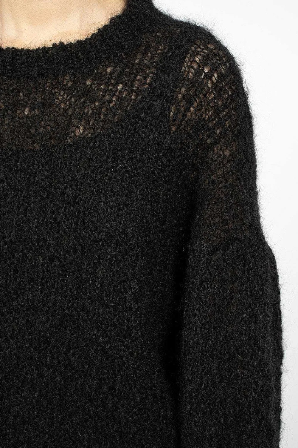 Casey Casey Stitch Crewneck Black| Tops