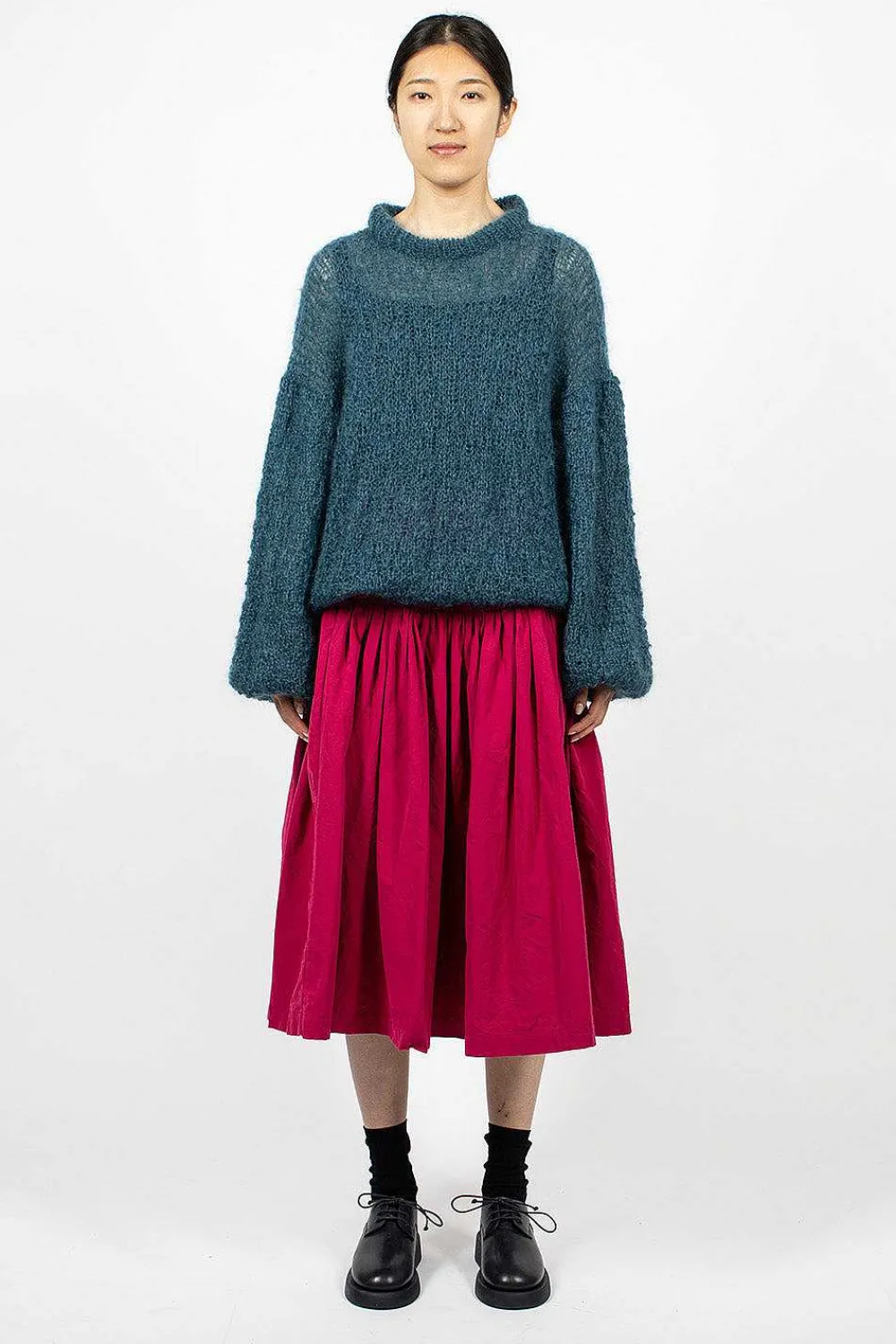 Casey Casey Stitch Crewneck Teal| Tops