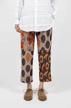Engineered Garments FWK Stk Sunflower Pant Red/Navy| Trousers