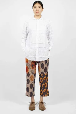 Engineered Garments FWK Stk Sunflower Pant Red/Navy| Trousers