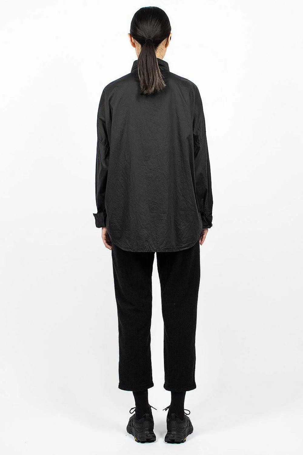 Engineered Garments FWK Stk Waffle Pant Black| Trousers