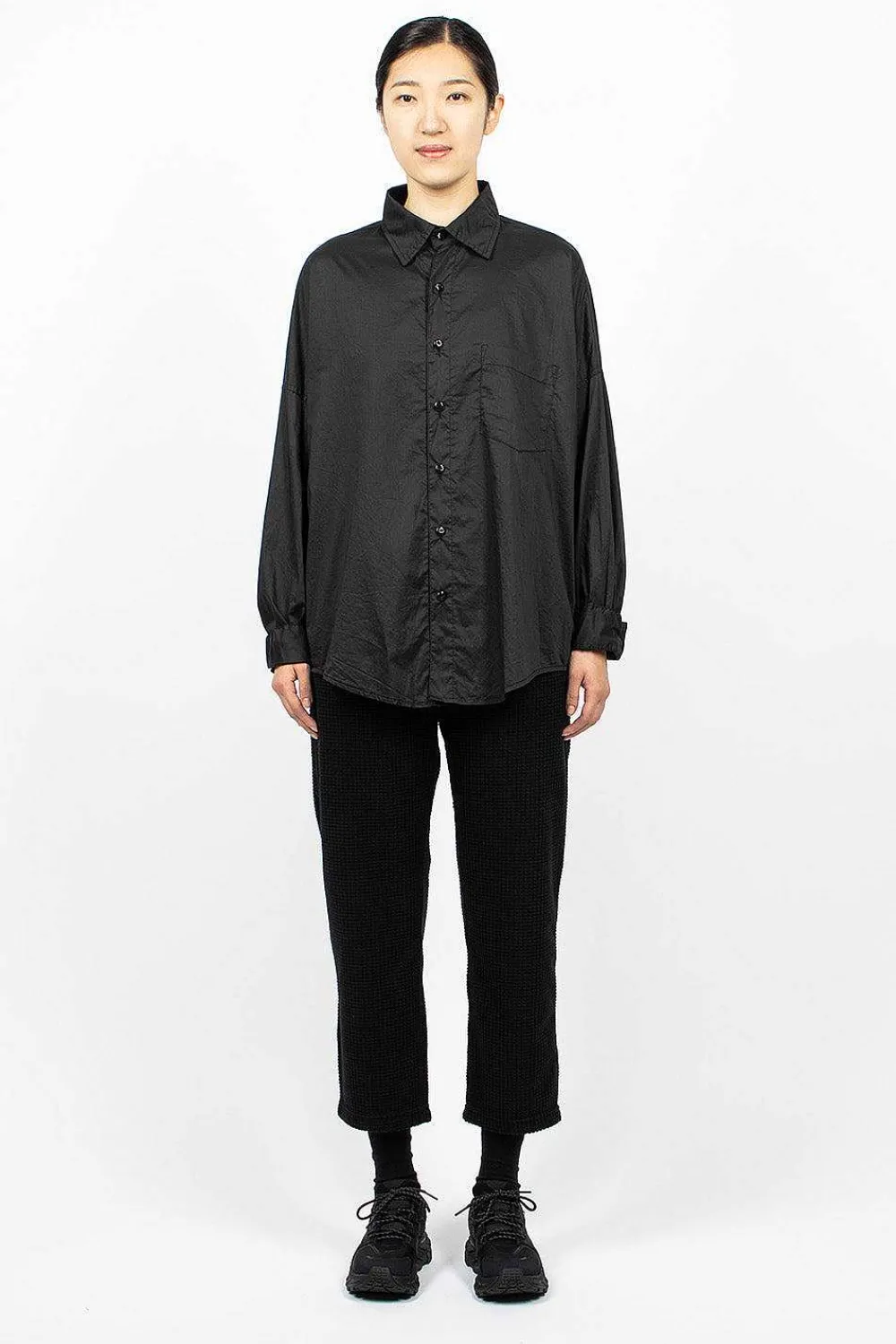 Engineered Garments FWK Stk Waffle Pant Black| Trousers