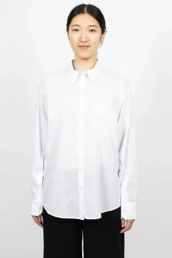 Acne Studios Striped Button-Up Shirt White| Shirts