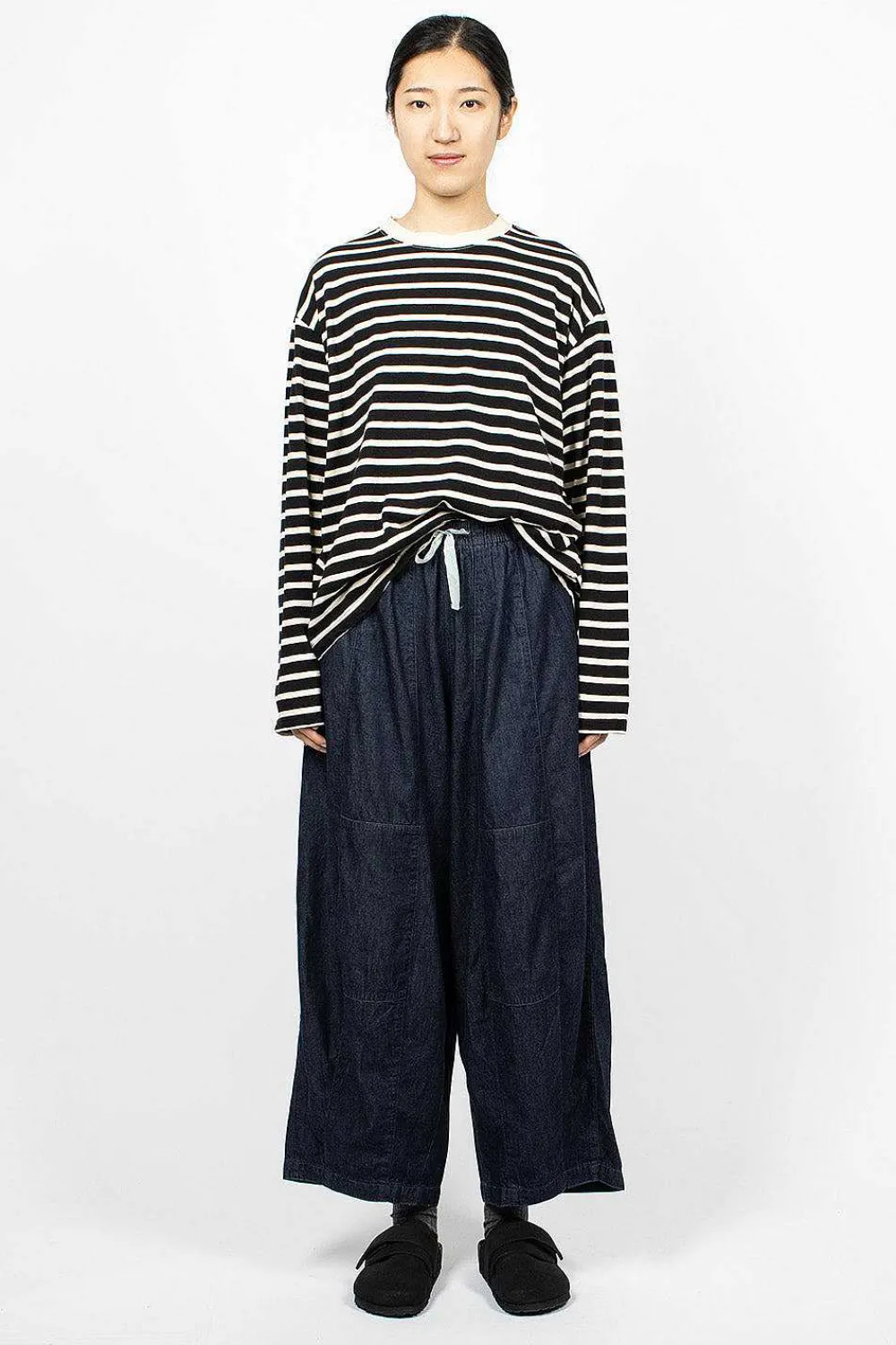 Ichi Antiquités Striped Pullover Black| Tops