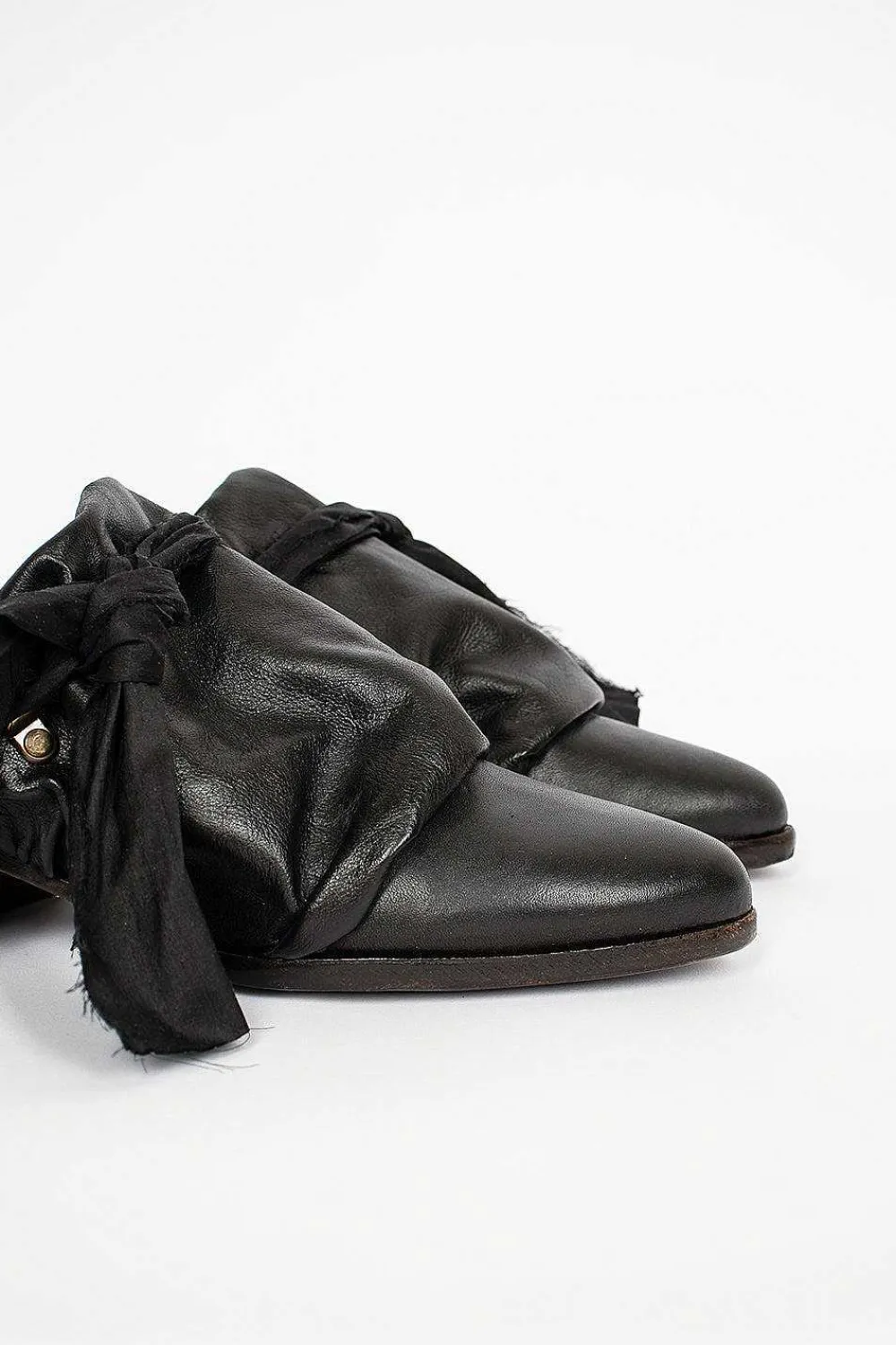 Atelier Inscrire Sulkan Leather Mule Black| Shoes