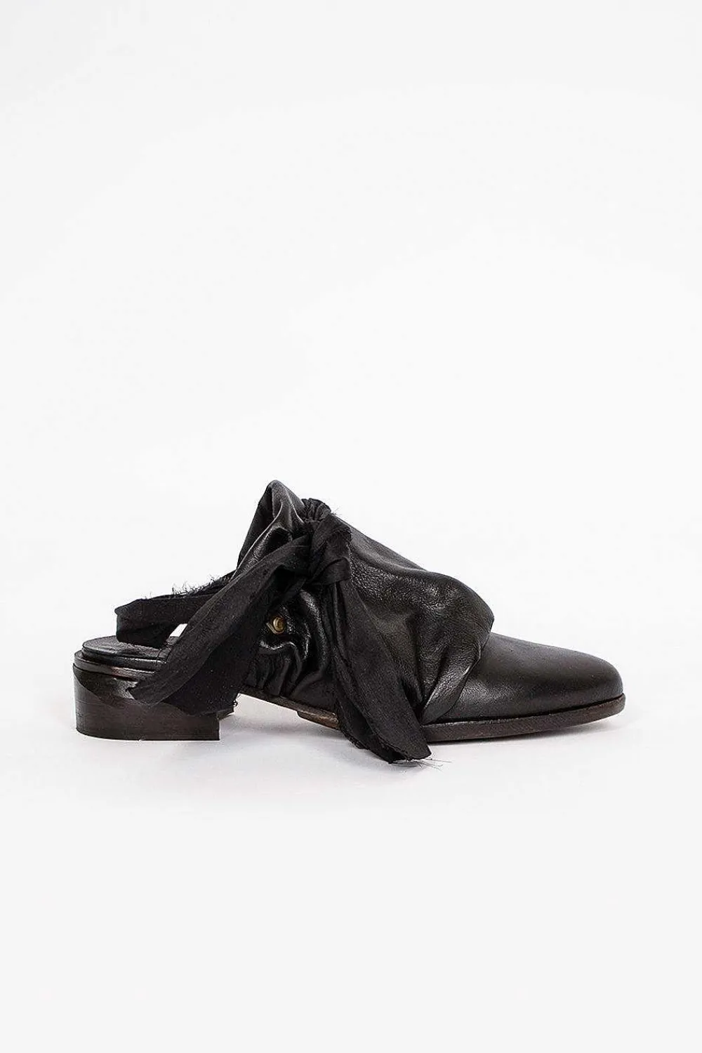Atelier Inscrire Sulkan Leather Mule Black| Shoes