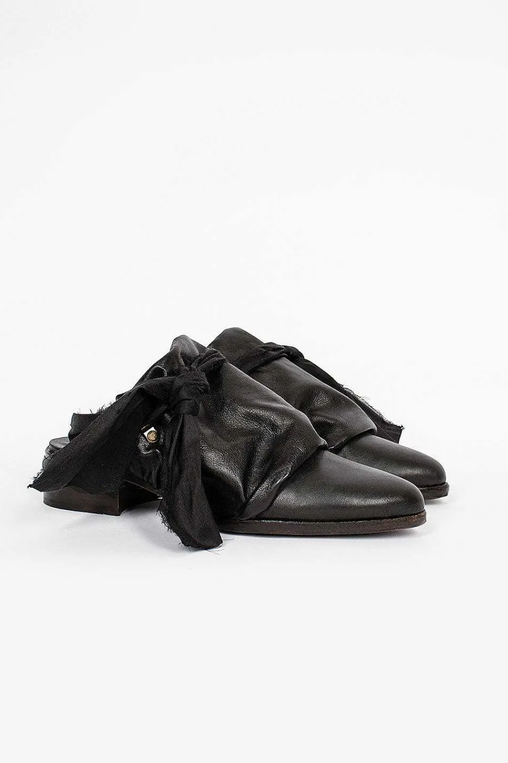 Atelier Inscrire Sulkan Leather Mule Black| Shoes