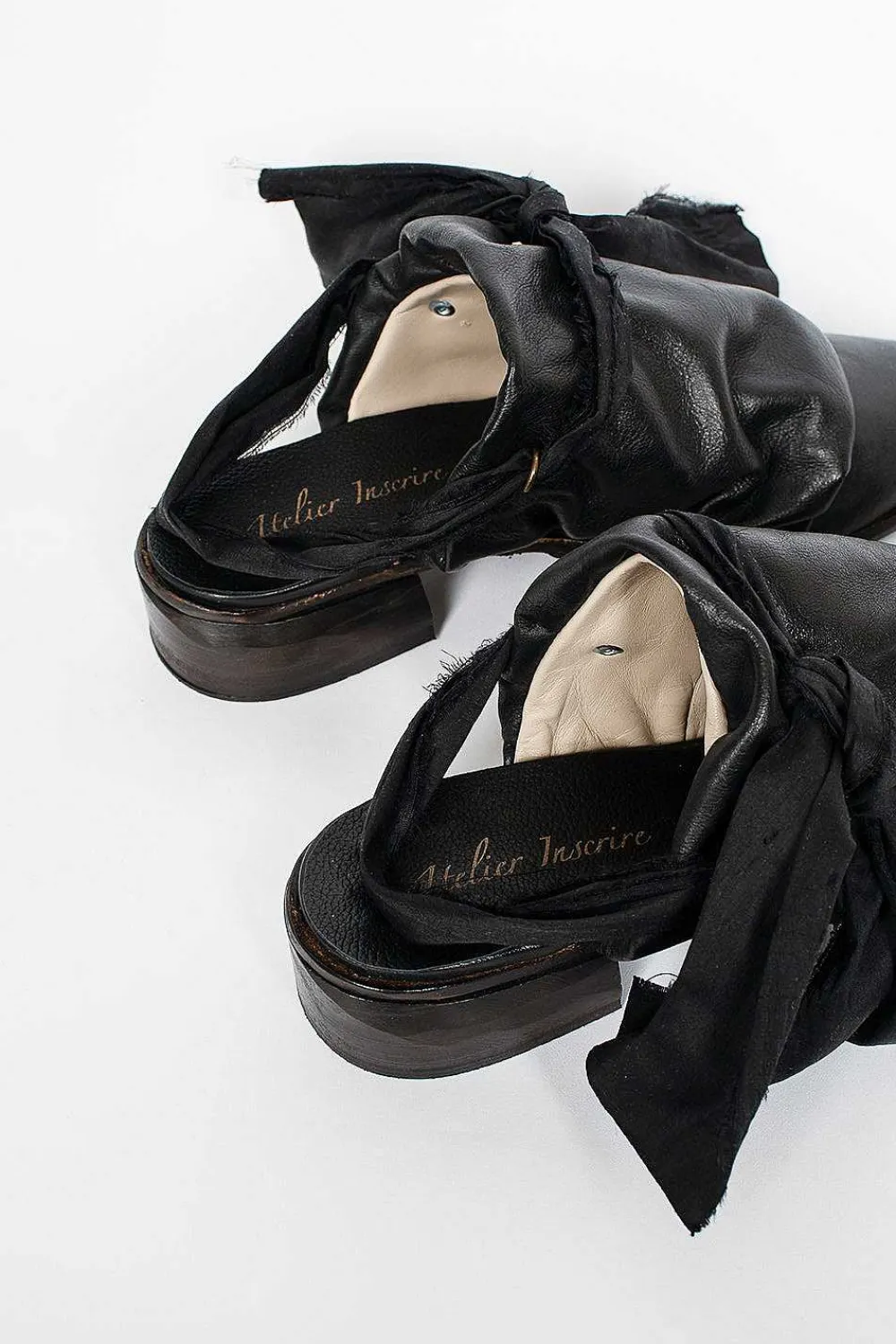 Atelier Inscrire Sulkan Leather Mule Black| Shoes