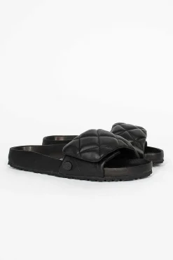Birkenstock Sylt Quilted Sandal Black| Shoes