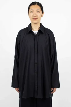 6397 Tailored Artist Smock Navy| Shirts