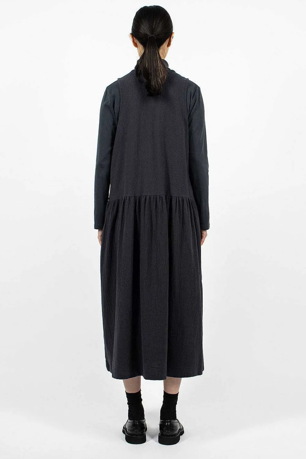 Black Crane Tank Dress Dark Navy| Dresses