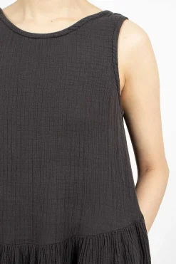 Black Crane Tank Dress Graphite| Dresses