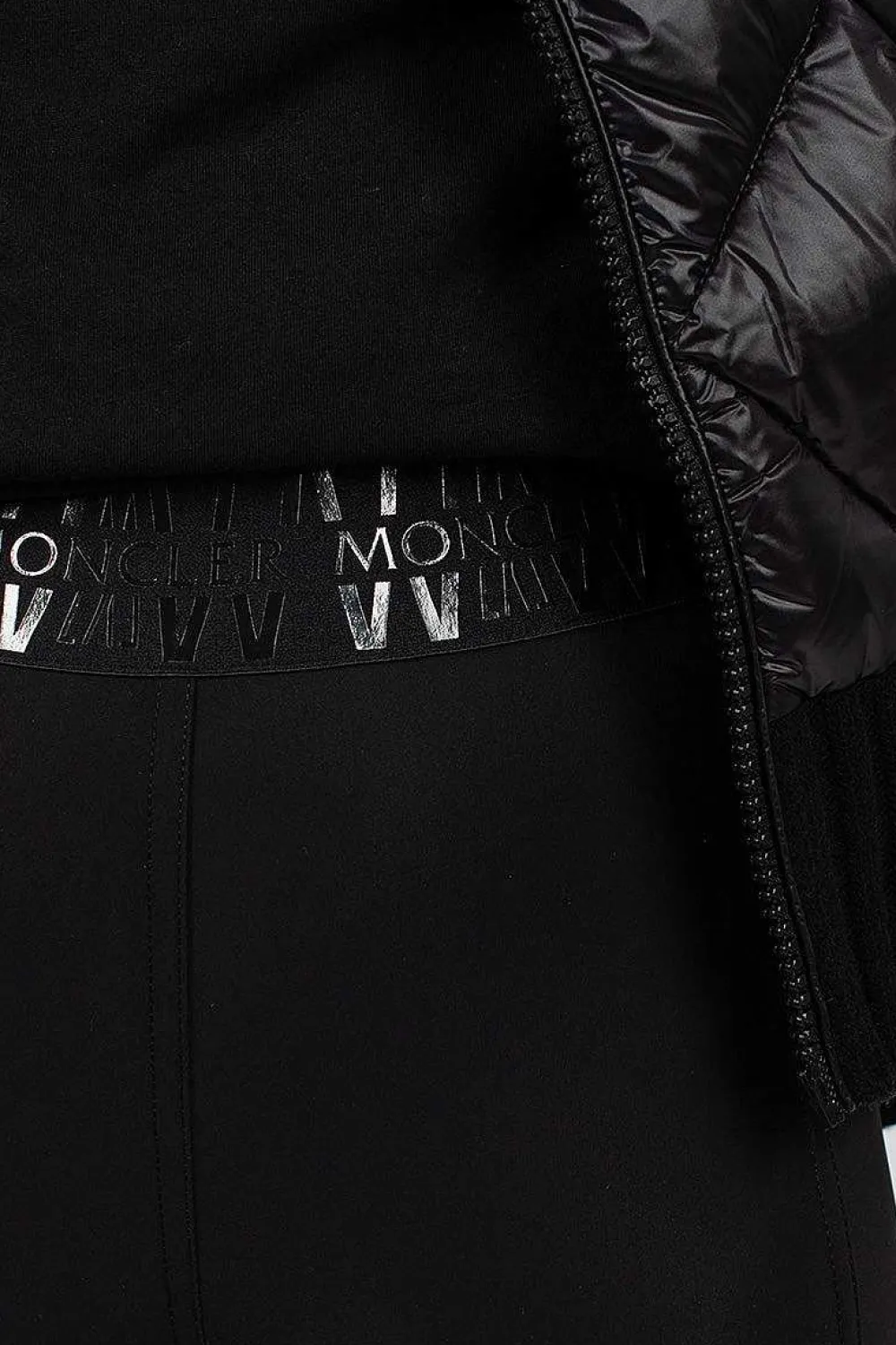 Moncler Technical Jersey Leggings Black| Trousers