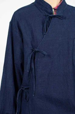 Engineered Garments FWK Tibet Shirt Cotton Voile Navy| Outerwear