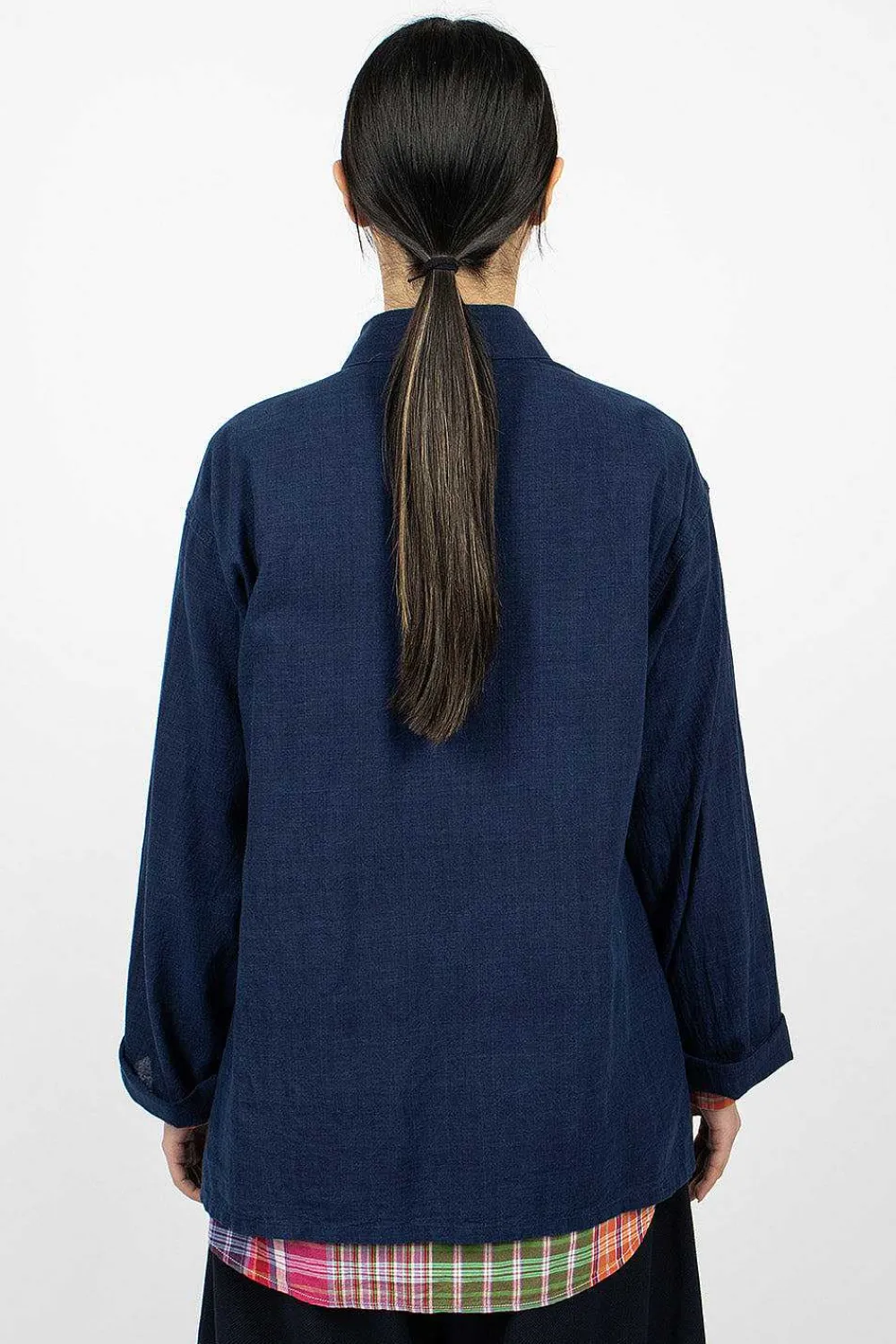 Engineered Garments FWK Tibet Shirt Cotton Voile Navy| Shirts