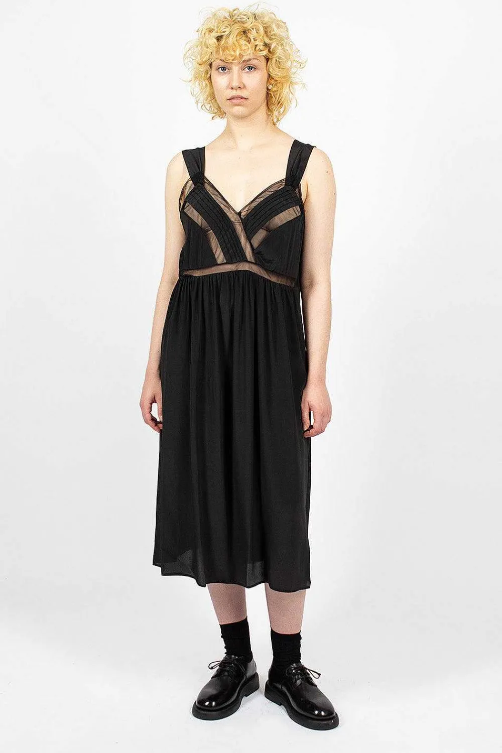 Simone Rocha Tie Slip Dress Black| Dresses