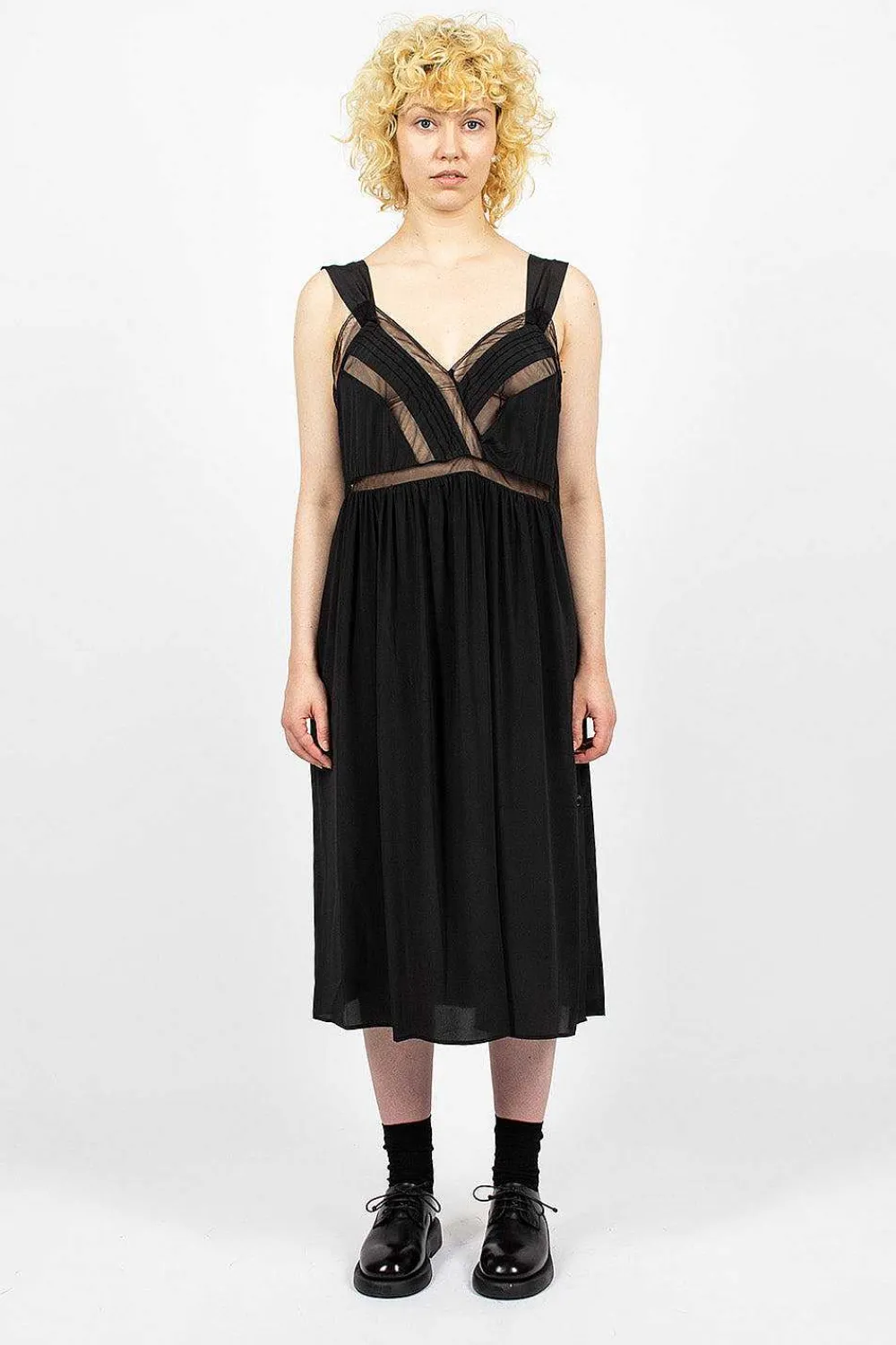 Simone Rocha Tie Slip Dress Black| Dresses