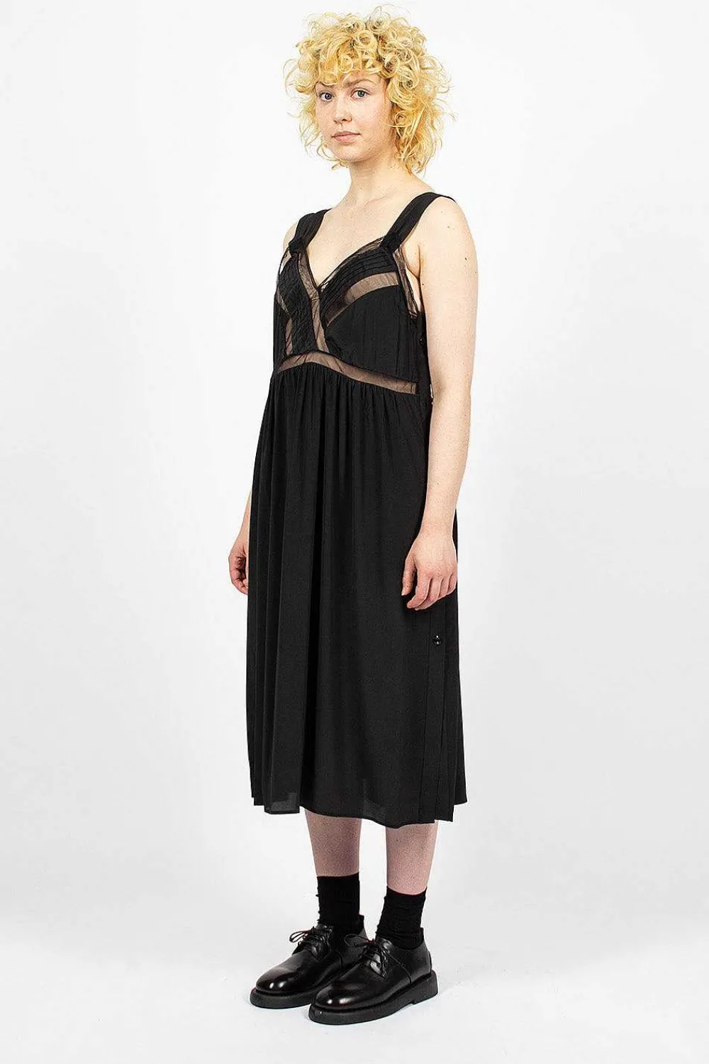 Simone Rocha Tie Slip Dress Black| Dresses