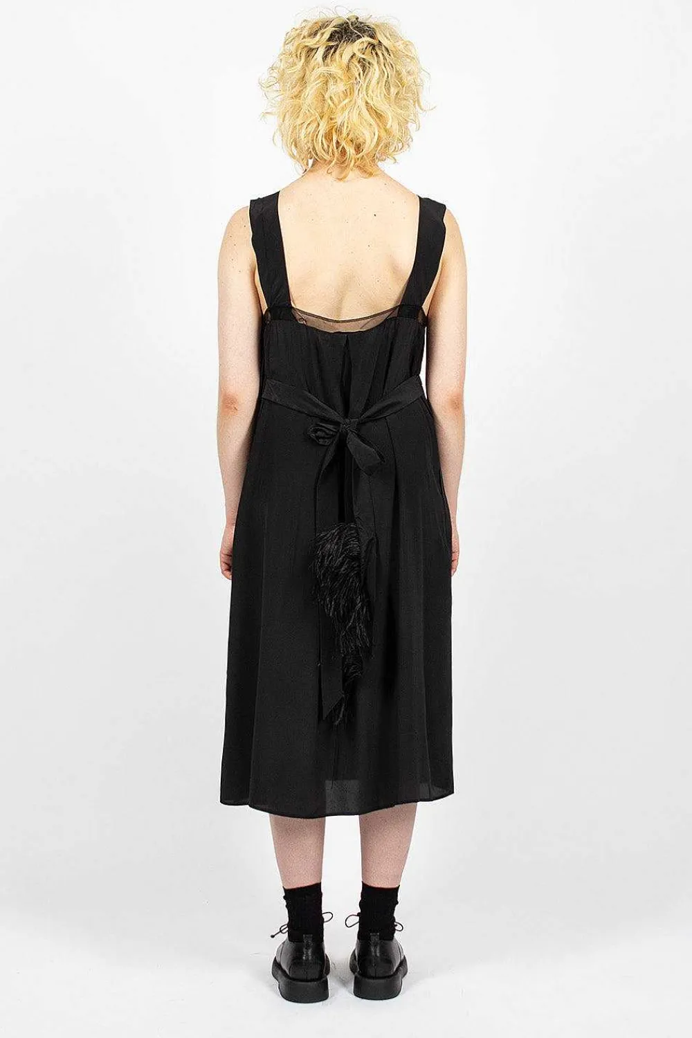 Simone Rocha Tie Slip Dress Black| Dresses