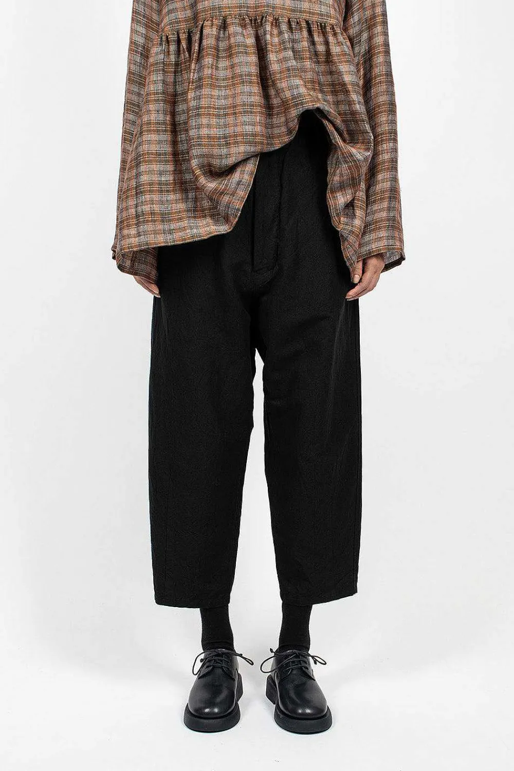 Vlas Blomme Tie Waist Trouser Black| Trousers