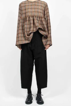 Vlas Blomme Tie Waist Trouser Black| Trousers