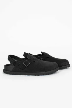 Birkenstock Tokio Suede Clog Black| Shoes