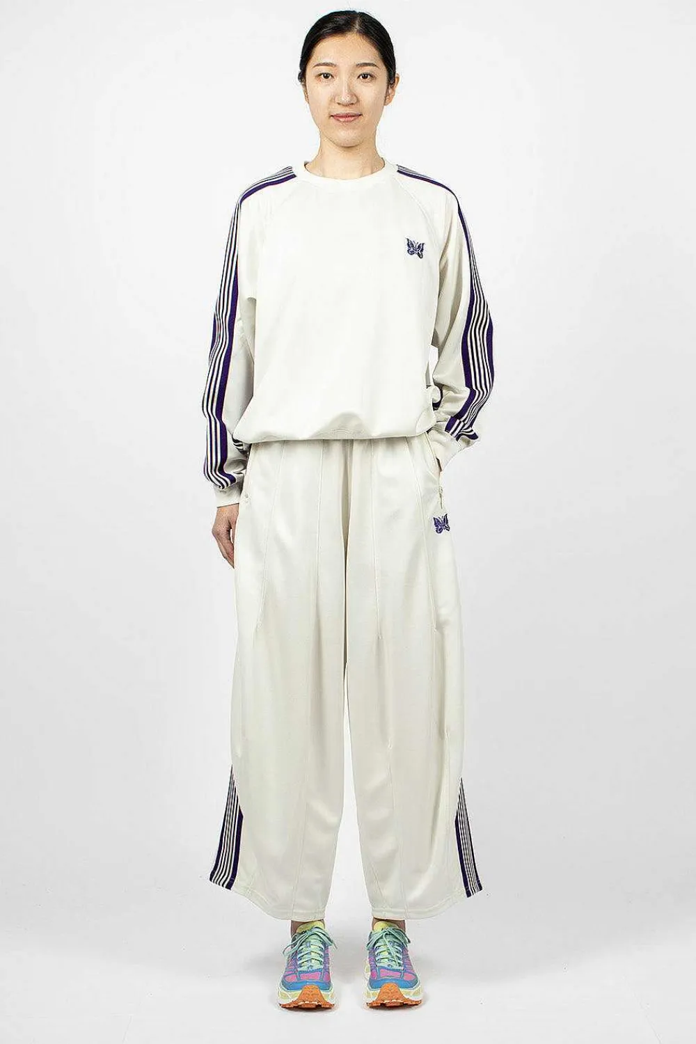 Needles Track Sweatshirt Ice| Tops