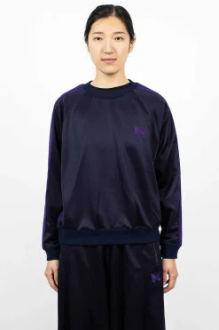 Needles Track Sweatshirt Navy| Tops