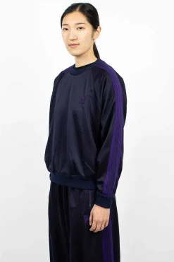 Needles Track Sweatshirt Navy| Tops