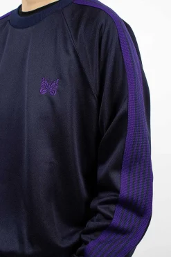 Needles Track Sweatshirt Navy| Tops