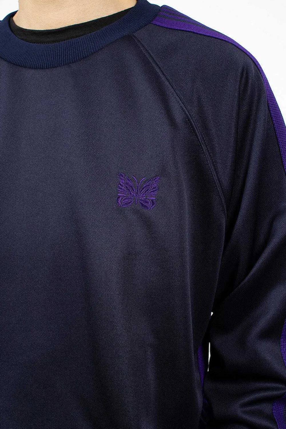Needles Track Sweatshirt Navy| Tops