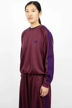 Needles Track Sweatshirt Wine| Tops
