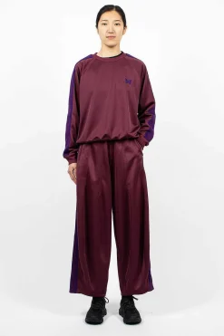 Needles Track Sweatshirt Wine| Tops