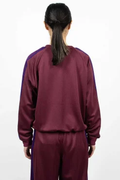 Needles Track Sweatshirt Wine| Tops