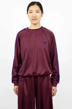 Needles Track Sweatshirt Wine| Tops