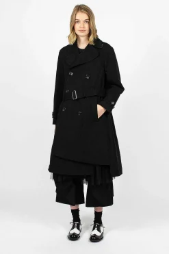 Comme Des Garçons Comme Des Garçons Trench Coat Black| Outerwear