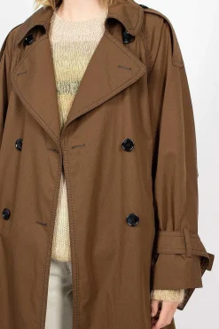 Acne Studios Trench Coat Coffee Brown| Outerwear