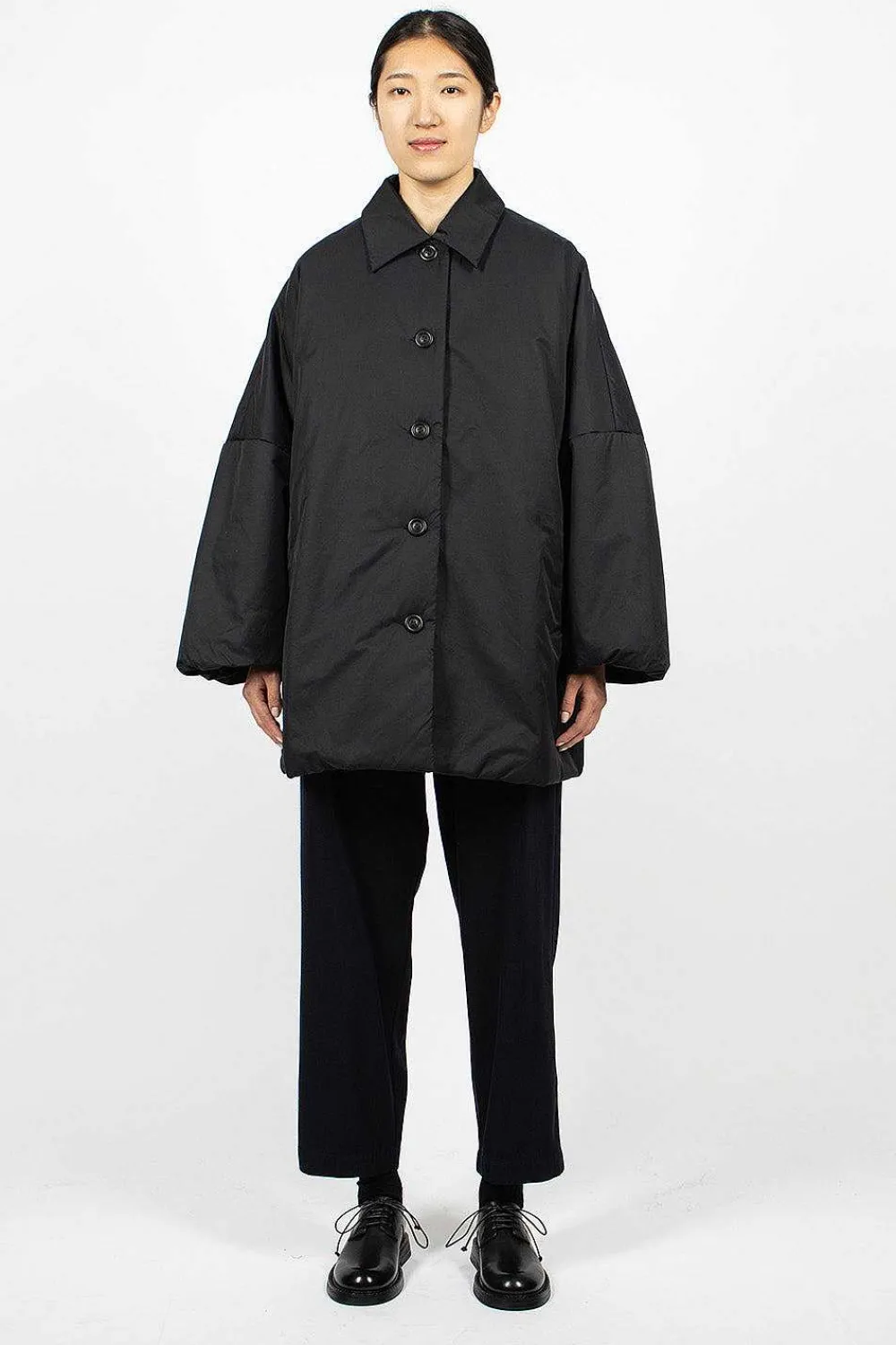 Casey Casey Triangle Coat Navy| Outerwear