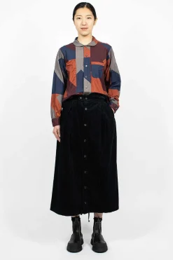 Engineered Garments FWK Tuck Skirt Dark Navy| Skirts