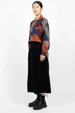 Engineered Garments FWK Tuck Skirt Dark Navy| Skirts
