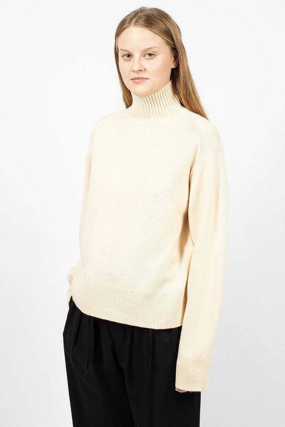 Acne Studios Turtleneck Sweater Cream Beige| Knitwear