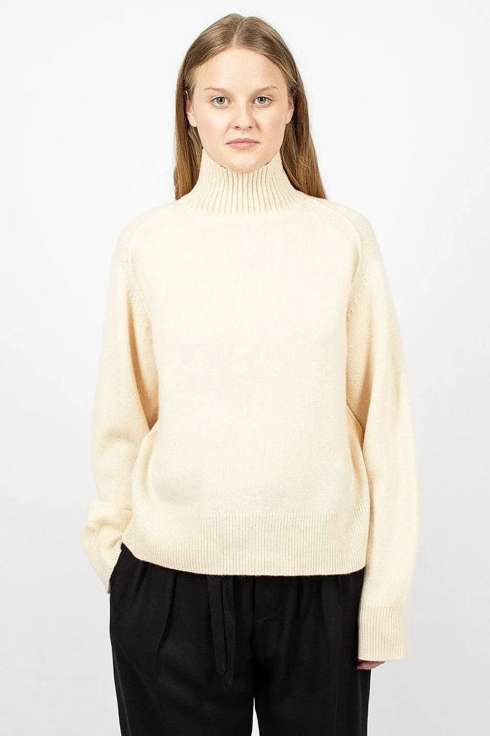 Acne Studios Turtleneck Sweater Cream Beige| Knitwear